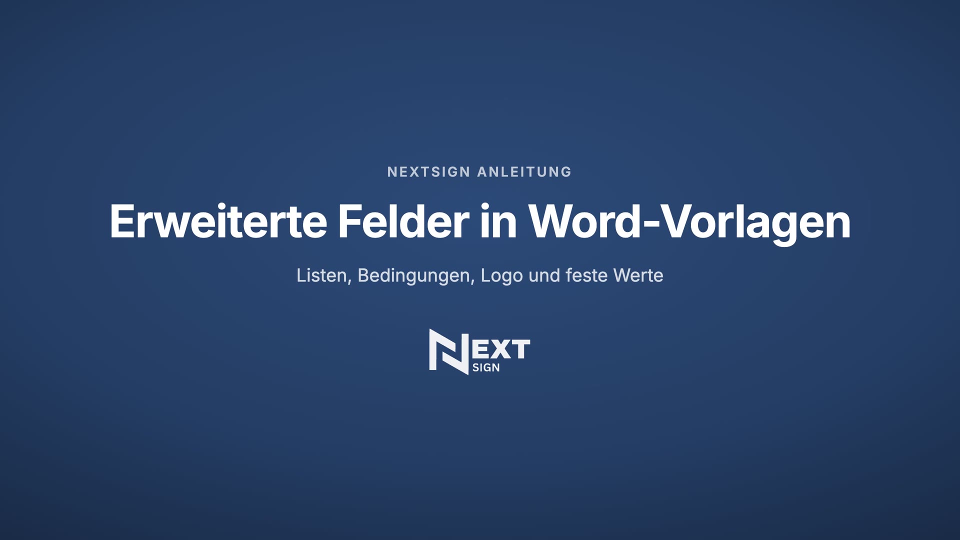 Erweiterte Felder in Word-Vorlagen