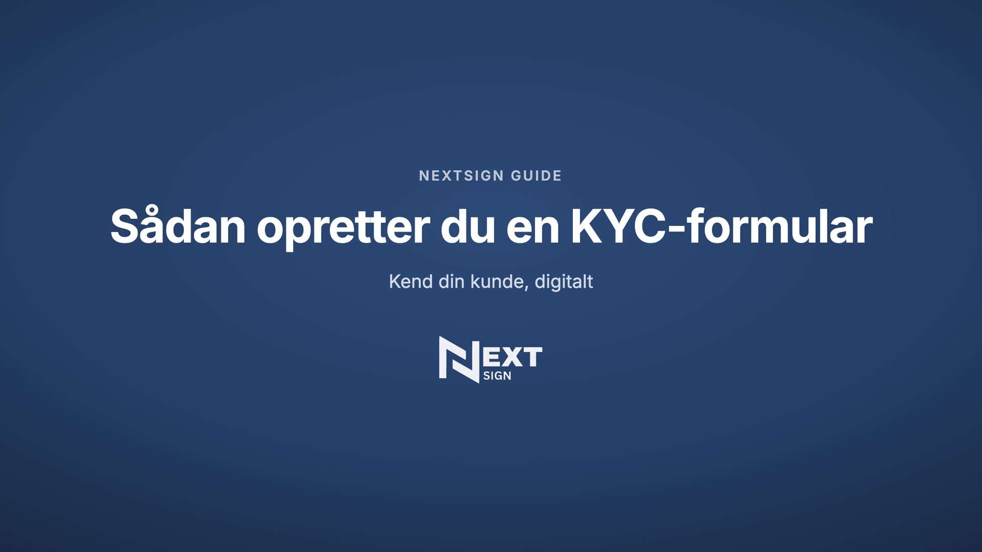Sådan opretter du en KYC-formular
