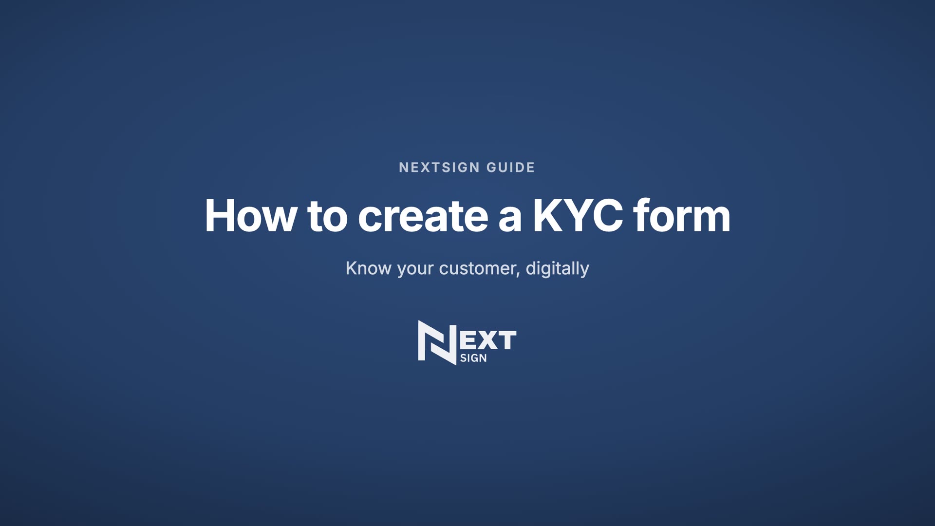 How to create a KYC form